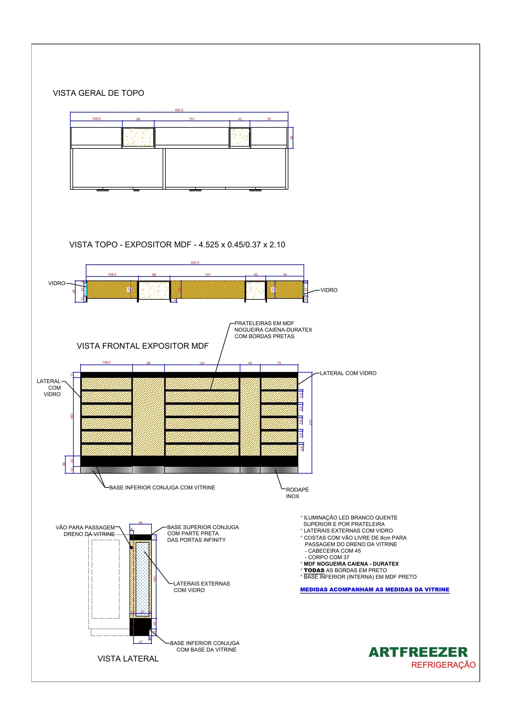 Detail sheet of the MDF display
