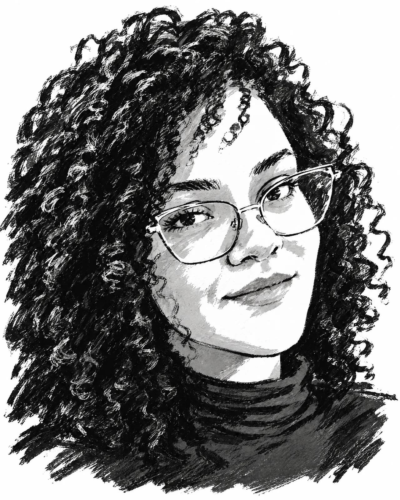 Retrato desenhado de Ana Maria Leite