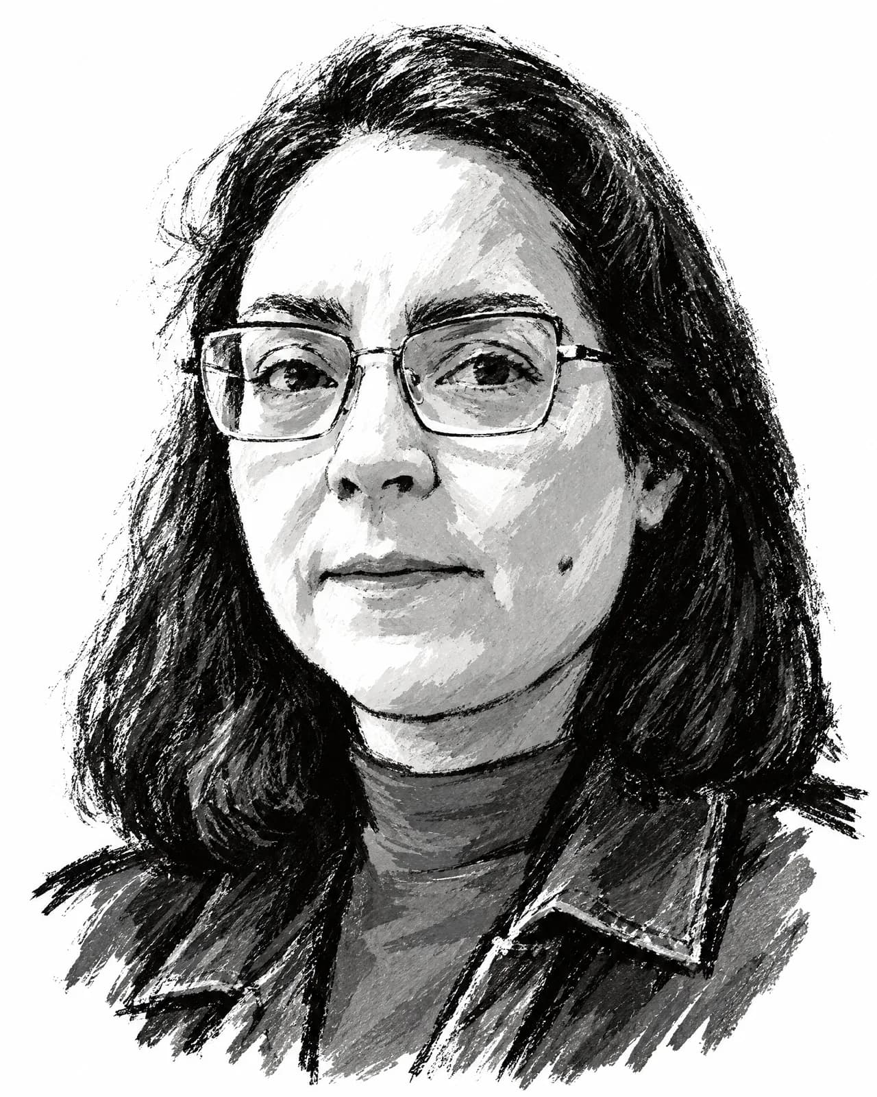 Retrato desenhado de Rosana Inacio Leite